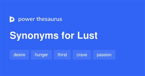 lust synonym|Synonyms of LUST .